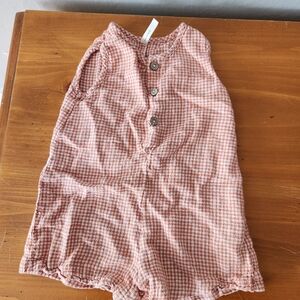 Rylee + Cru orange Gingham One-Piece Bodysuit
